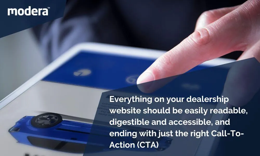 Everything should be easily readable, digestible and accessible, and ending with just the right Call-To-Action (CTA)